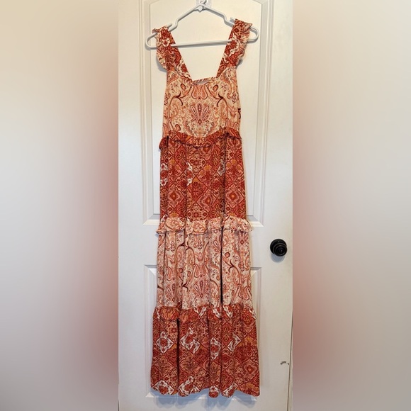 Lucca Couture Desert Rose Tiered Ruffle Maxi Dress NWOT - Picture 4 of 7